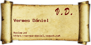 Vermes Dániel névjegykártya